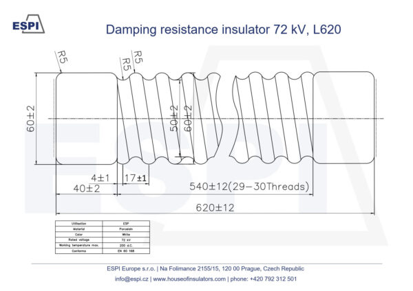ESP damping resistance insulator_ESPI_ESP insulator